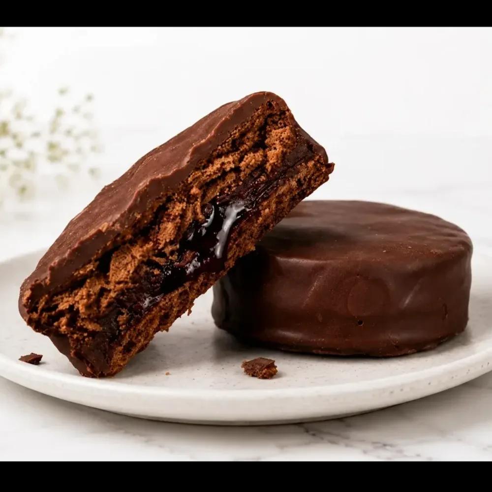 Alfajor PETRA a Vino Malbec — corte con relleno a vino tinto (unidad de 65 g)